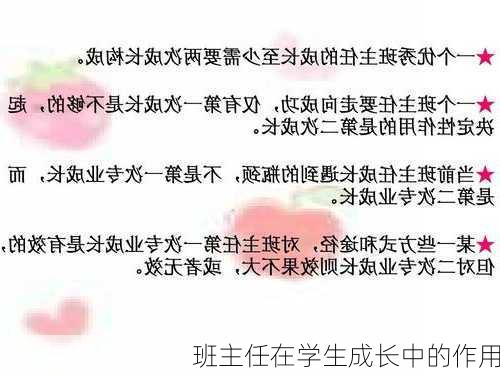 班主任在学生成长中的作用