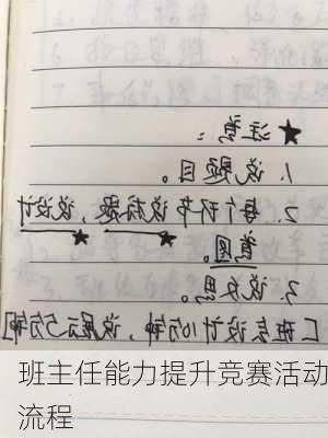 班主任能力提升竞赛活动流程