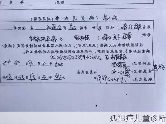 孤独症儿童诊断
