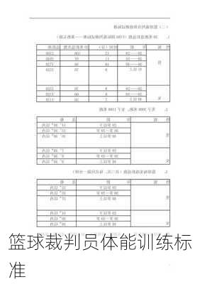 篮球裁判员体能训练标准