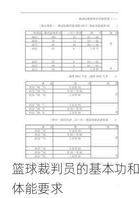 篮球裁判员的基本功和体能要求