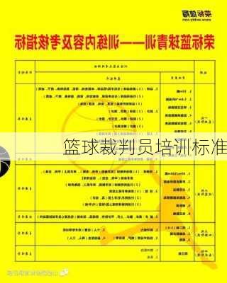 篮球裁判员培训标准