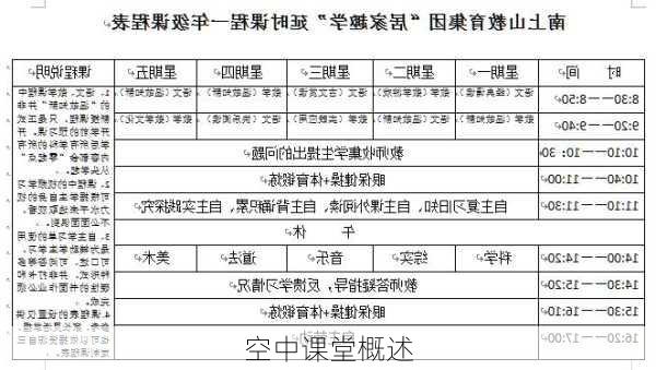 空中课堂概述