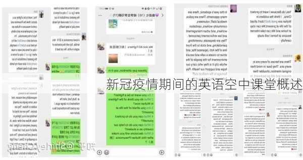 新冠疫情期间的英语空中课堂概述