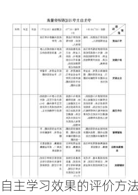 自主学习效果的评价方法