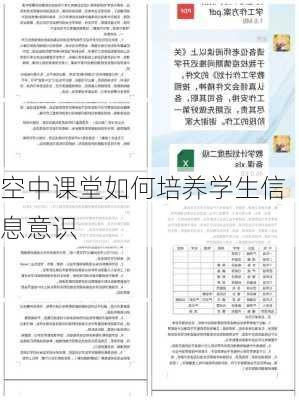 空中课堂如何培养学生信息意识