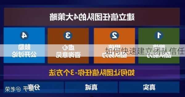 如何快速建立团队信任