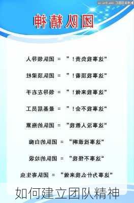 如何建立团队精神