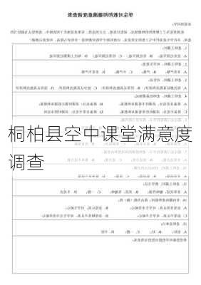 桐柏县空中课堂满意度调查