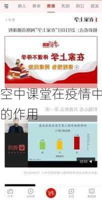 空中课堂在疫情中的作用