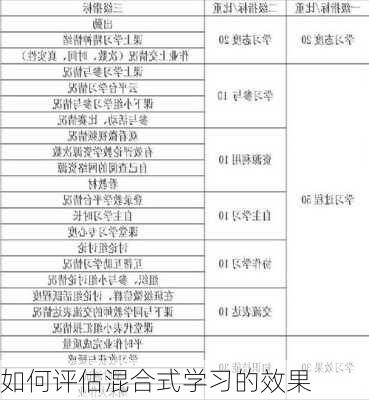 如何评估混合式学习的效果