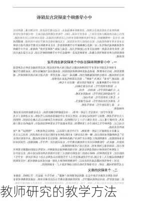 教师研究的教学方法