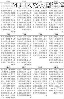 MBTI人格类型详解