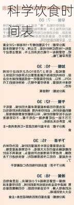 科学饮食时间表