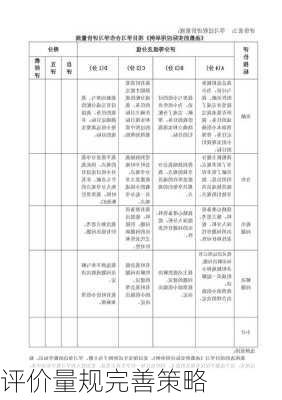 评价量规完善策略