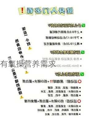 有氧操营养需求