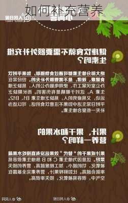 如何补充营养