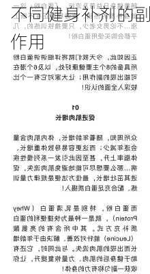 不同健身补剂的副作用