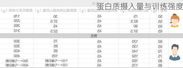 蛋白质摄入量与训练强度