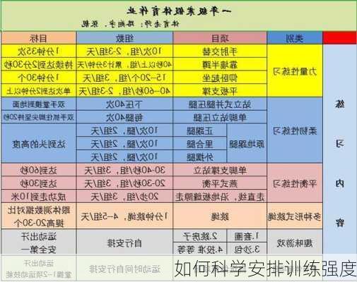 如何科学安排训练强度