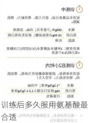 训练后多久服用氨基酸最合适