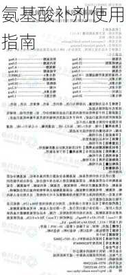 氨基酸补剂使用指南