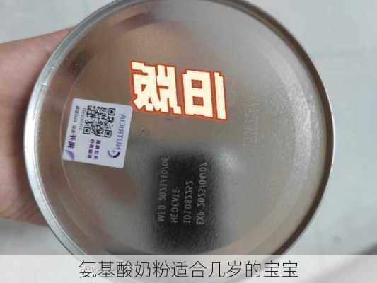 氨基酸奶粉适合几岁的宝宝