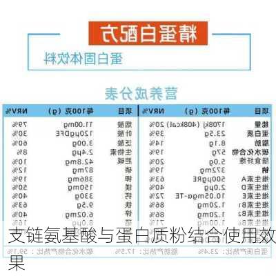 支链氨基酸与蛋白质粉结合使用效果