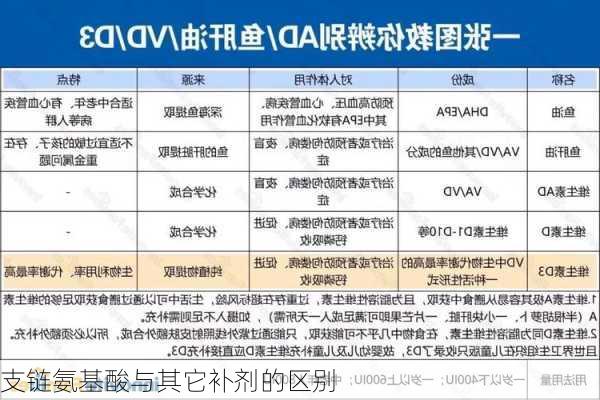 支链氨基酸与其它补剂的区别