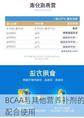 BCAA与其他营养补剂的配合使用