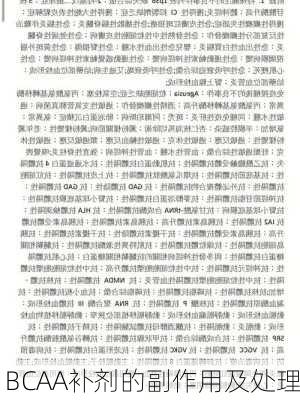BCAA补剂的副作用及处理