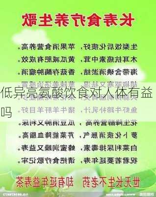 低异亮氨酸饮食对人体有益吗