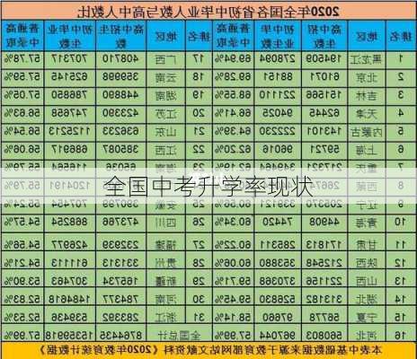 全国中考升学率现状