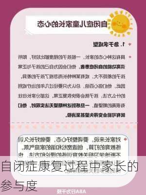 自闭症康复过程中家长的参与度