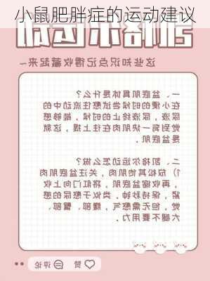 小鼠肥胖症的运动建议