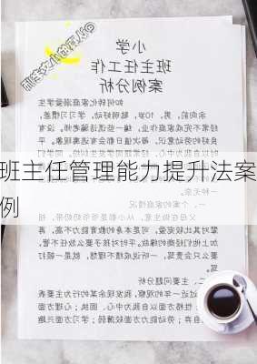 班主任管理能力提升法案例