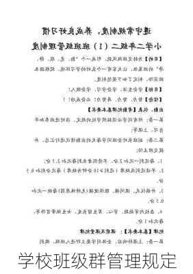 学校班级群管理规定
