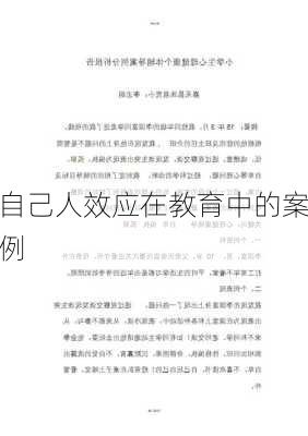 自己人效应在教育中的案例