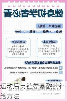 运动后支链氨基酸的补给方法