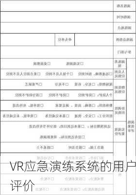 VR应急演练系统的用户评价