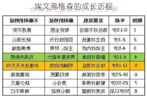 埃文弗格森的成长历程