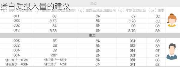 蛋白质摄入量的建议