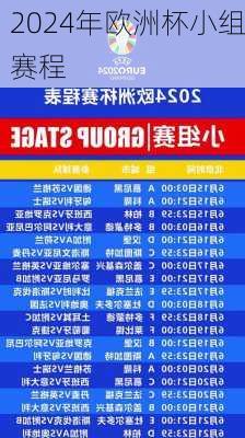 2024年欧洲杯小组赛程
