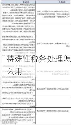 特殊性税务处理怎么用