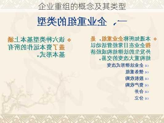 企业重组的概念及其类型