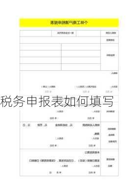 税务申报表如何填写