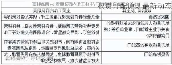 权责分配原则最新动态