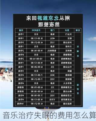 音乐治疗失眠的费用怎么算
