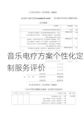 音乐电疗方案个性化定制服务评价