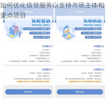 如何优化信贷服务以支持市场主体和重点项目